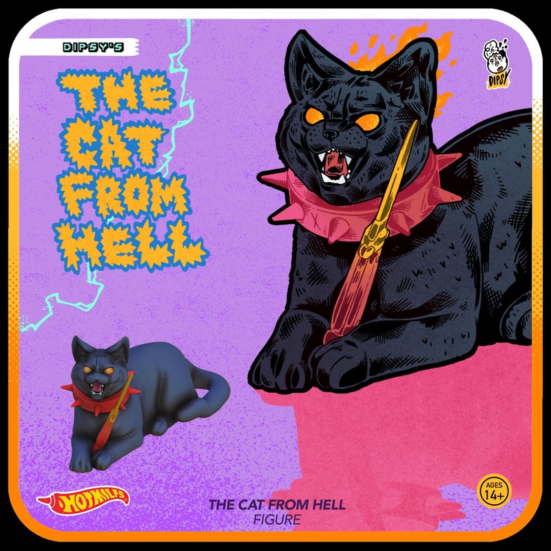 【地狱猫 The Cat From Hell】模型树脂小雕像 - 玩偶/公仔 - 树脂 多色