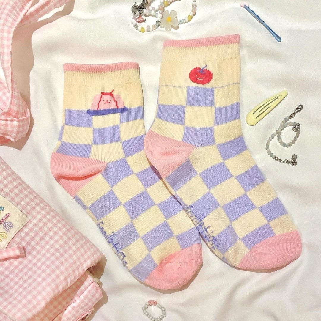 Smiletime 果冻小熊袜 - 袜子 - 尼龙 粉红色