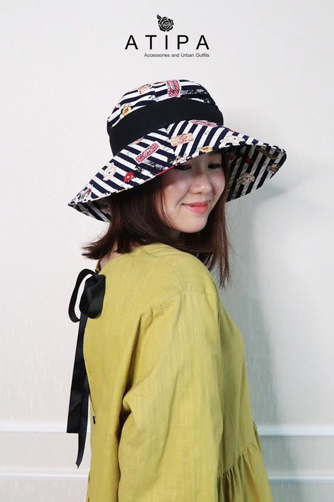 ATIPA复古宽边帽复古风格 - 帽子 - 其他材质 白色
