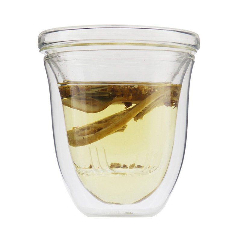 双层玻璃泡茶滤茶组 230ml (含玻璃滤茶器) - 茶具/茶杯 - 玻璃 