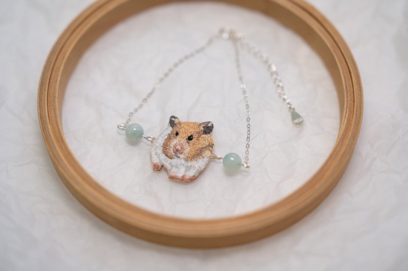 【定制】宠物刺绣手链 - 手链/手环 - 棉．麻 