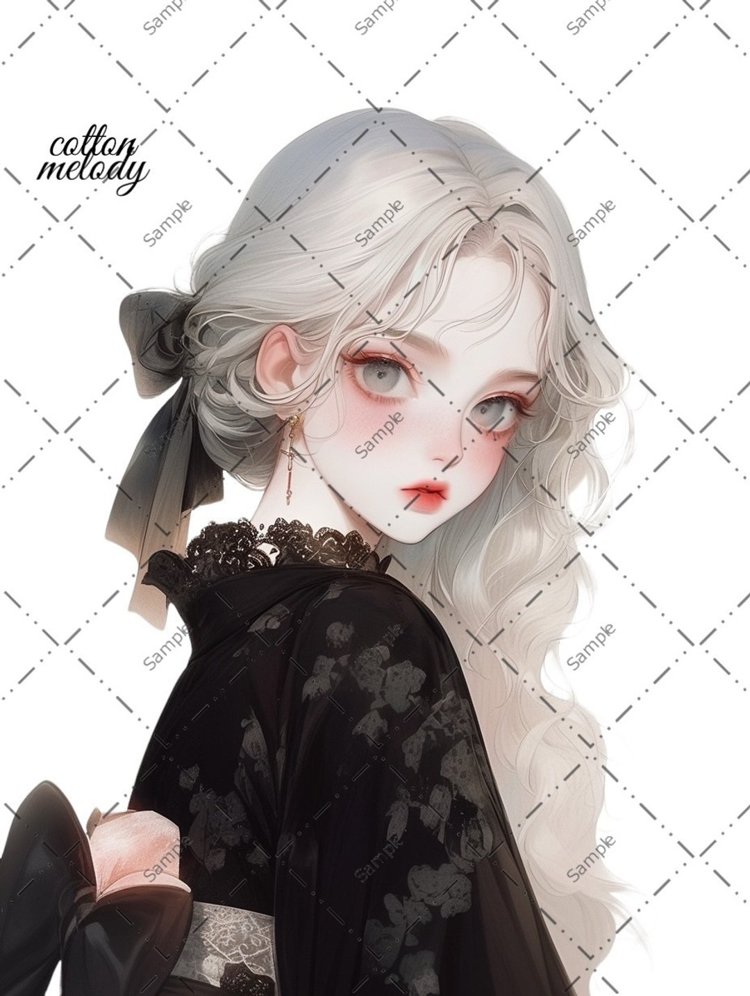 original sticker no.1639 人物贴纸 原创贴纸 女孩贴纸 原创人物贴纸 - 贴纸 - 纸 