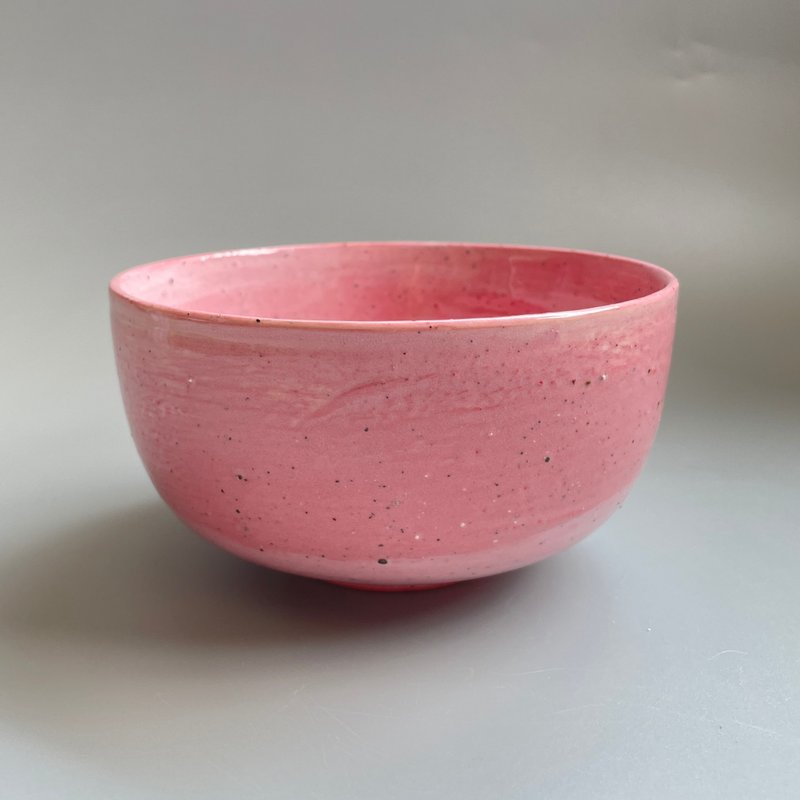 @studio_florero 草莓绞胎大钵 | 水方 | 花器 | 花入 | 茶碗 - 茶具/茶杯 - 陶 粉红色