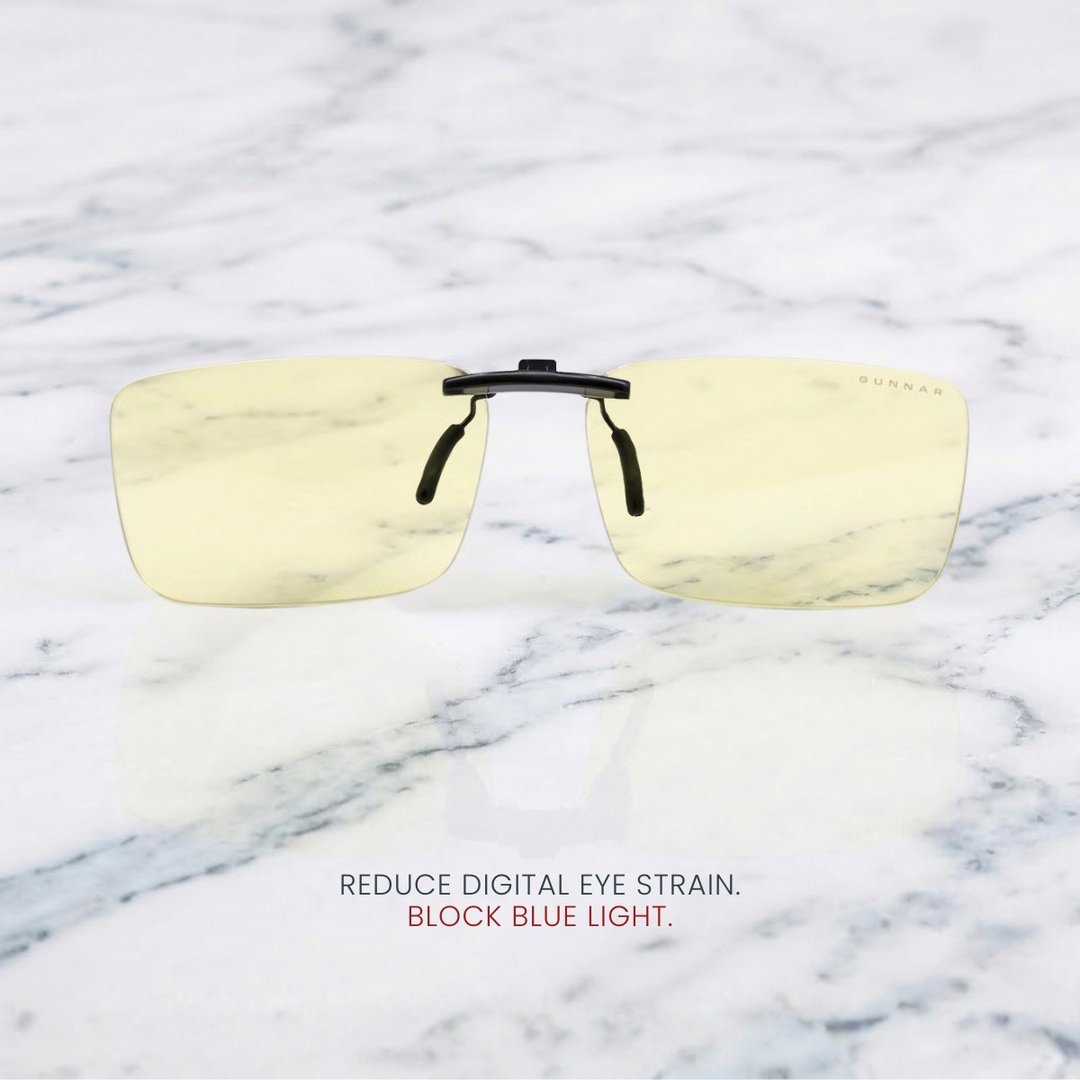最佳礼物 GUNNAR CLIP ON parker 防蓝光夹框式眼镜 轻质尼龙稳固 - 眼镜/眼镜框 - 尼龙 透明