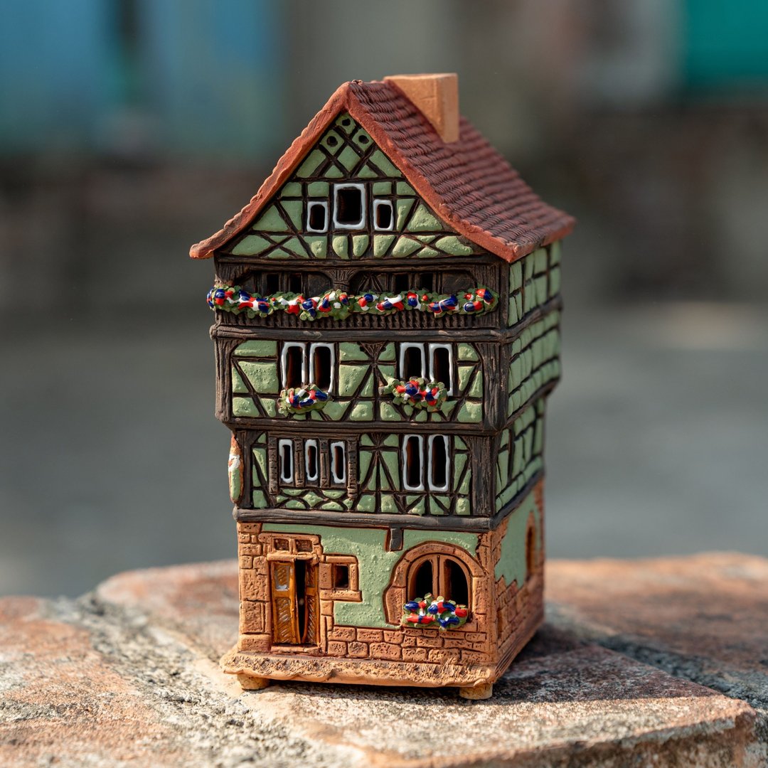 法国柯尔玛小屋 高15cm - 摆饰 - 陶 