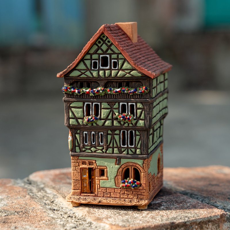 法国柯尔玛小屋 高15cm - 摆饰 - 陶 