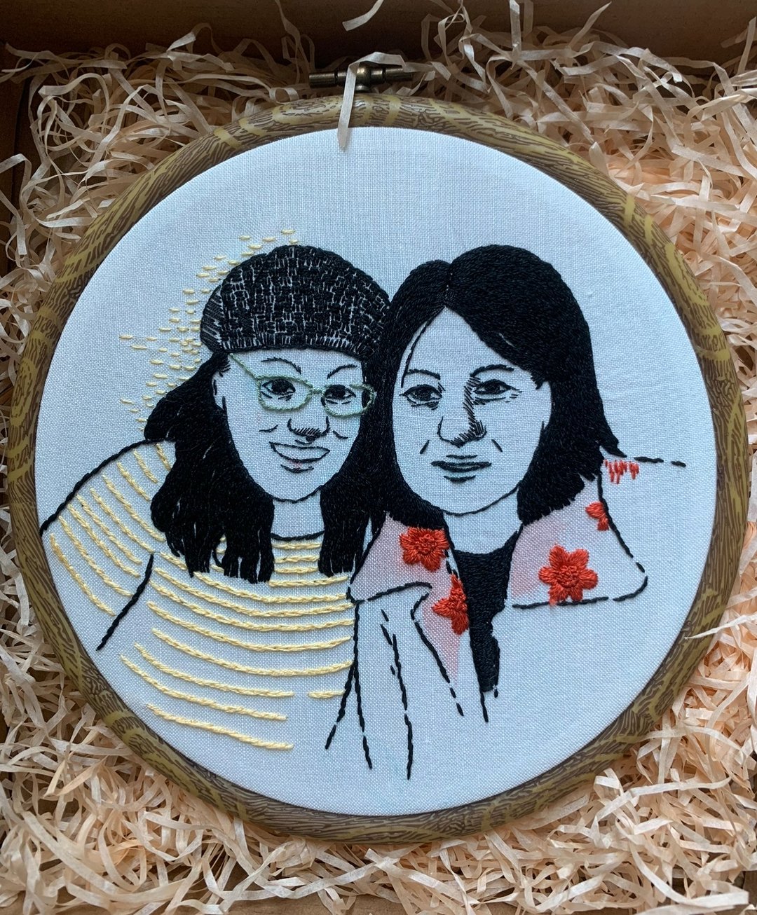 手工刺绣似颜刺绣 不包含背景 - 订制画像 - 棉 绿色