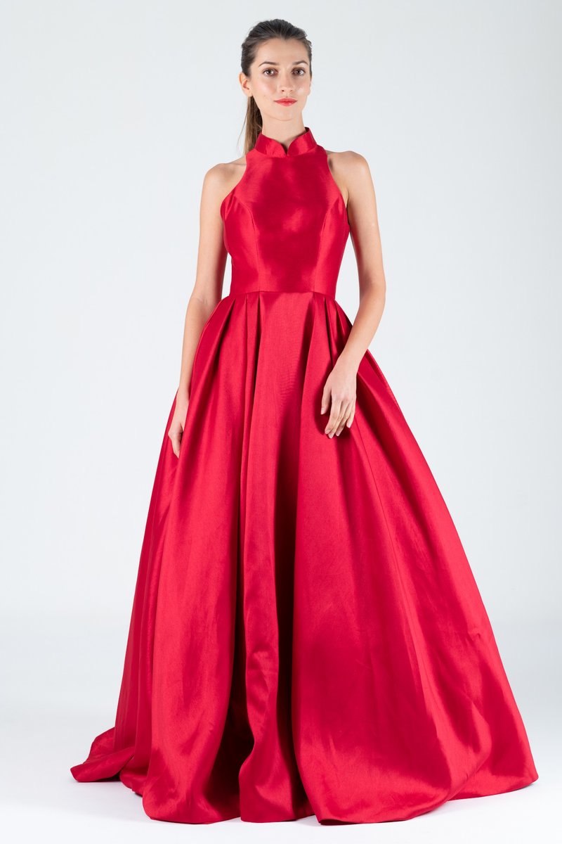 入膊公主型改良婚纱旗袍 | 晚装婚纱礼服 | 量身定做 - 旗袍 - 其他材质 红色