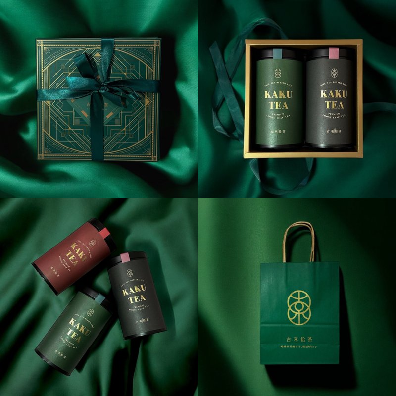 【 茶包礼盒】墨兰迪绿金 三角茶包茶罐礼盒 乌龙/红茶/绿茶 - 茶 - 其他材质 多色