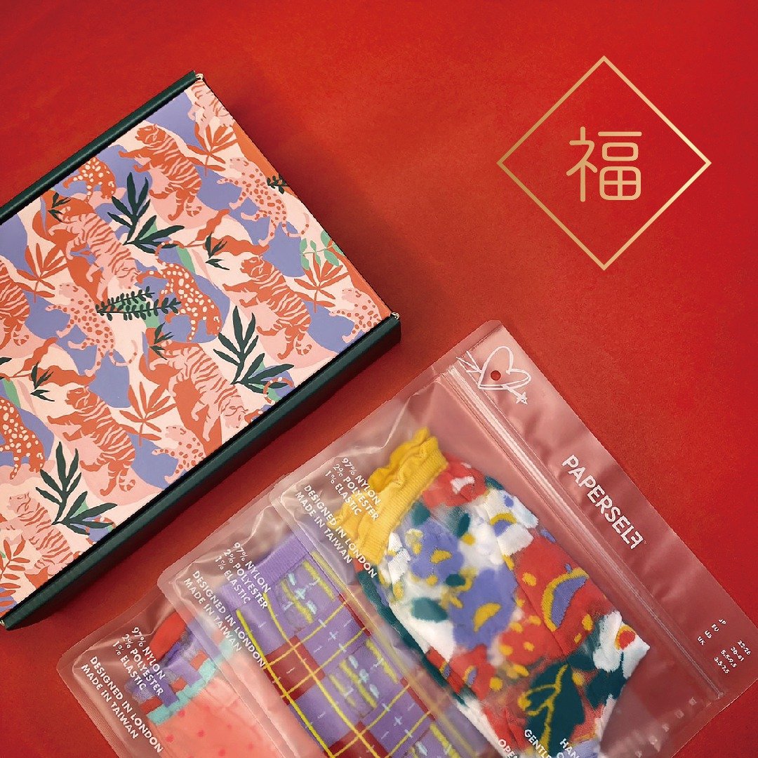 【虎氣福袋】新年換新襪 | 透紗中筒襪 | 台灣製造 - 袜子 - 尼龙 多色