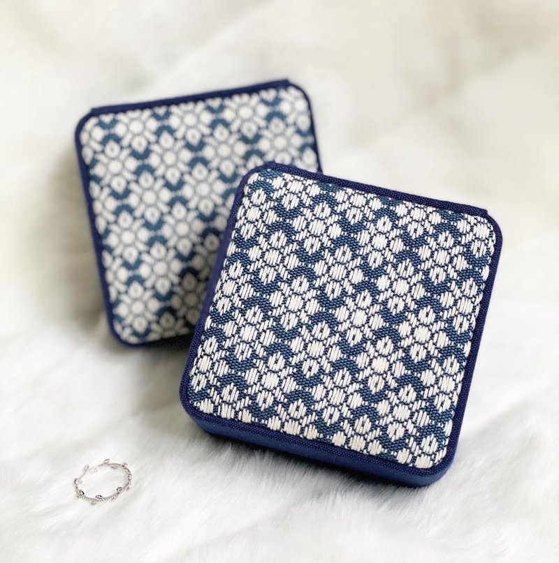 Pikun Travel Jewelry Box (Big size) - 其他 - 棉．麻 蓝色