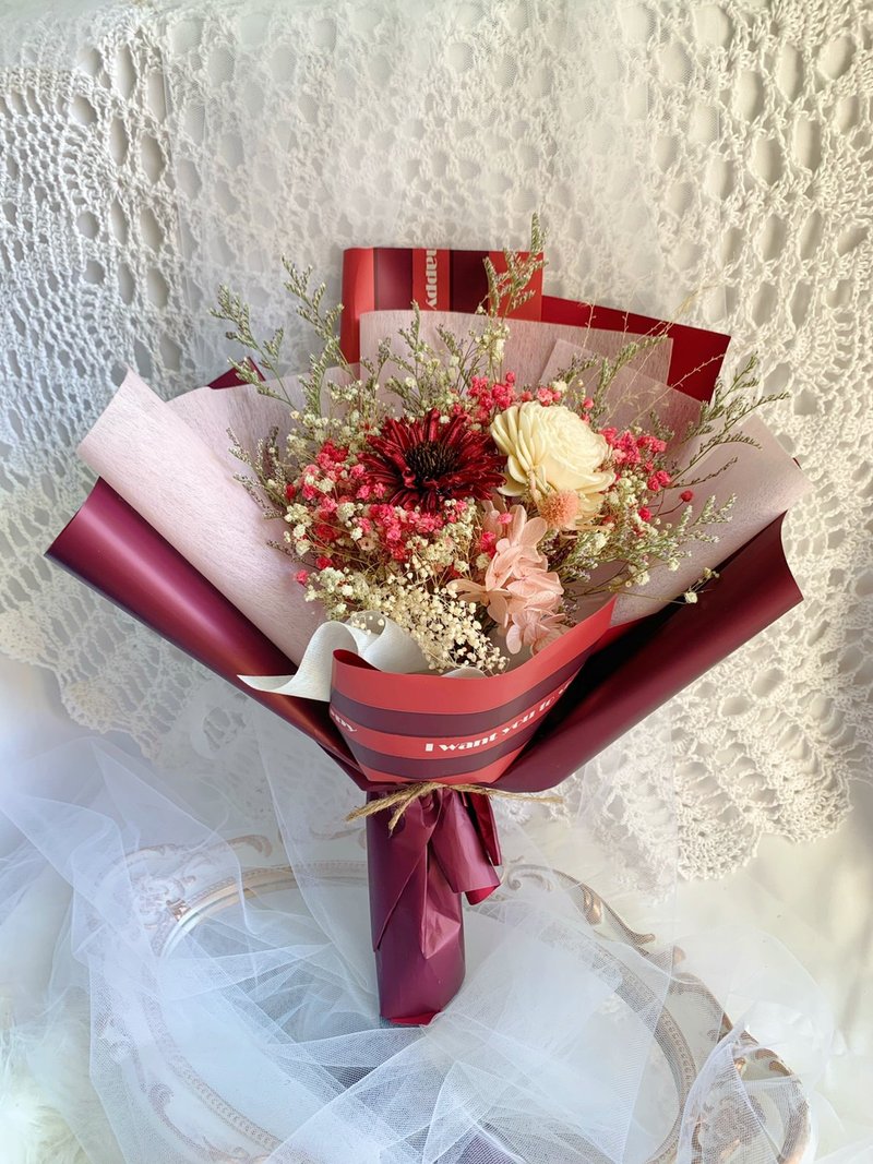 红太阳花干燥花束 毕业花束 干燥花束 情人花束 花束 - 干燥花/捧花 - 植物．花 