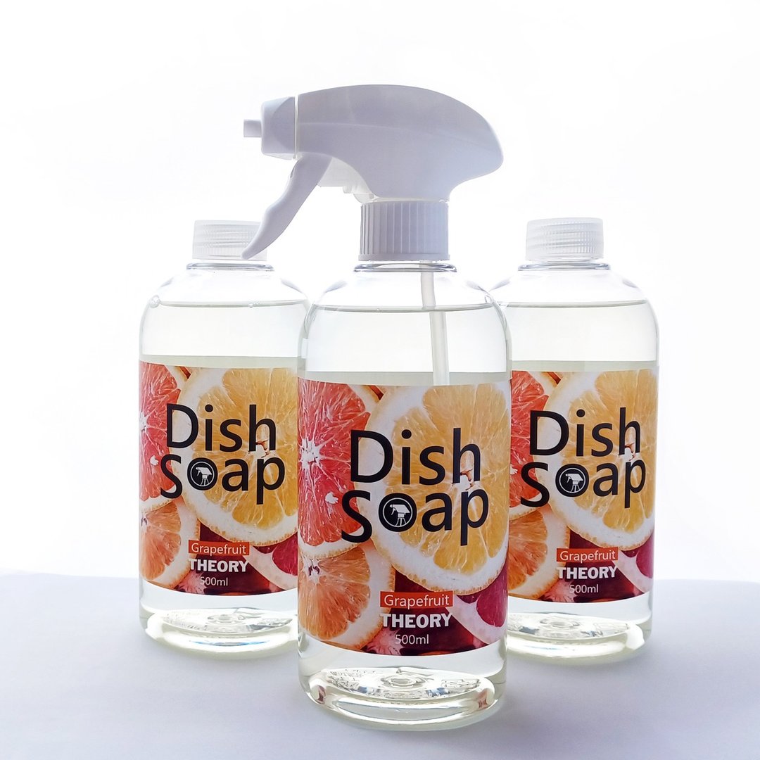 葡萄柚喷沫式洗碗精组│环保设计、好冲洗。喷瓶+2补充瓶(500ml) - 碗盘清洁 - 浓缩/萃取物 橘色