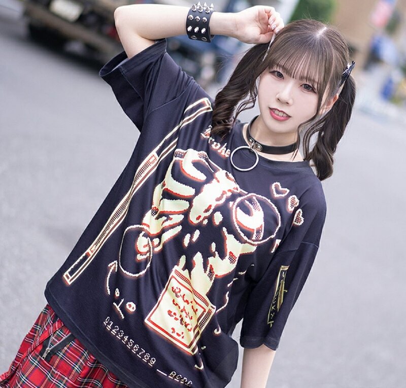 设计大赏碎心肋骨点阵像素短袖T恤可爱庞克ACDC RAG台湾JA0763 - 女装 T 恤 - 聚酯纤维 