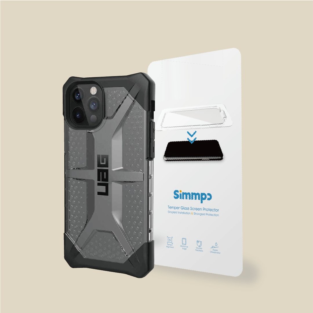 Simmpo x UAG 双强套组(透色) 耐冲击保护壳+简单贴(终身保固版) - 手机壳/手机套 - 玻璃 