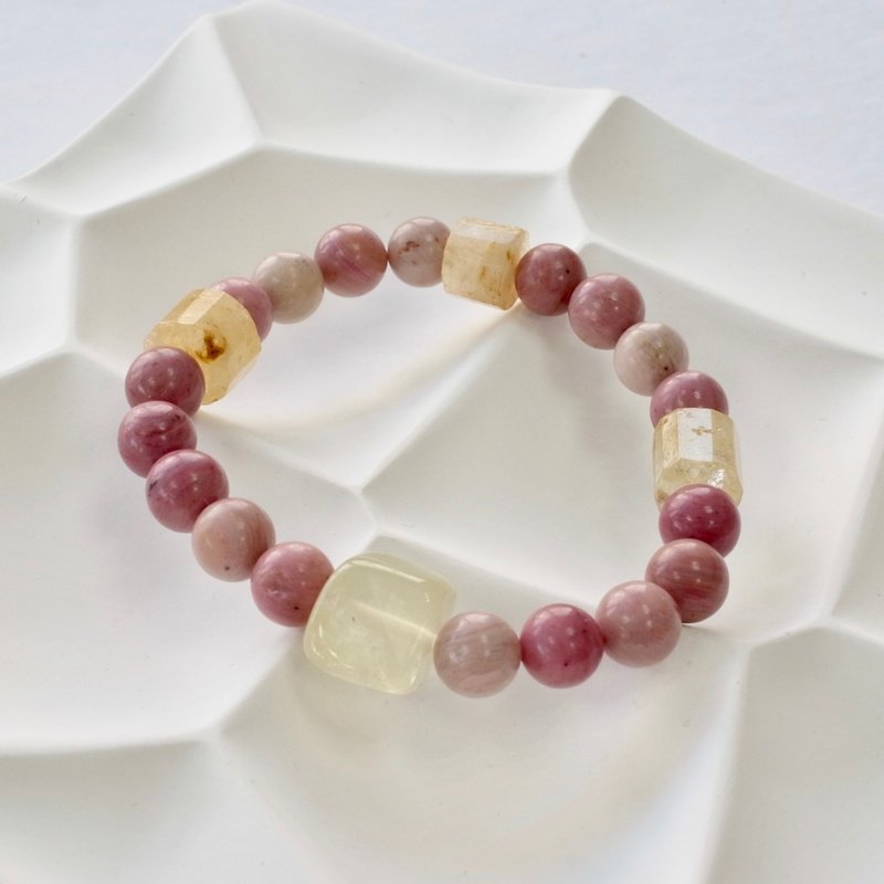 B018七轮调和手串/柠檬晶/黄晶/蔷薇辉/天然晶石/能量石/原生态 - 手链/手环 - 水晶 多色