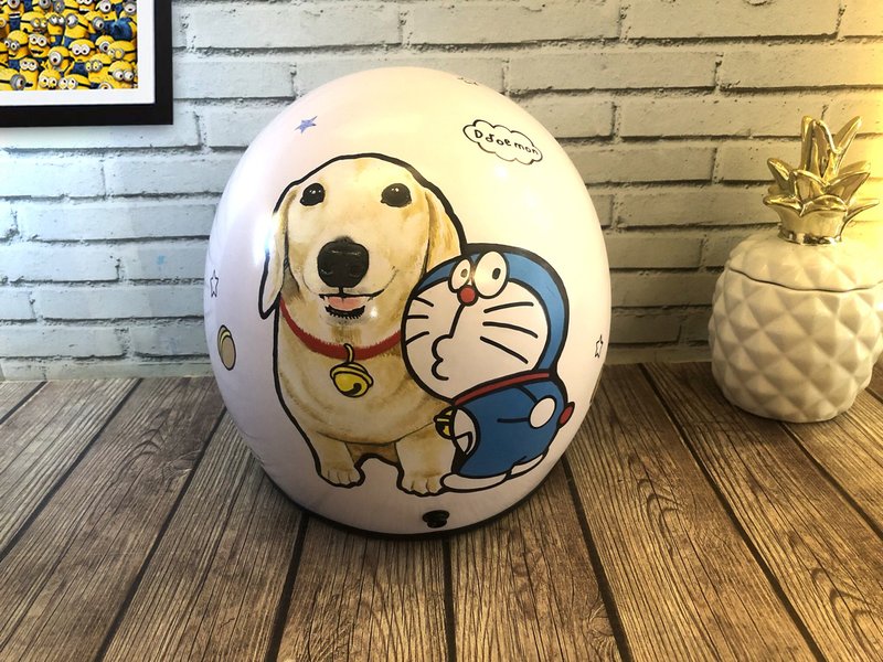 手绘疯 定制化 狗狗 猫猫 安全帽 彩绘 纪念 礼物 生日 情人节 - 订制画像 - 其他材质 多色