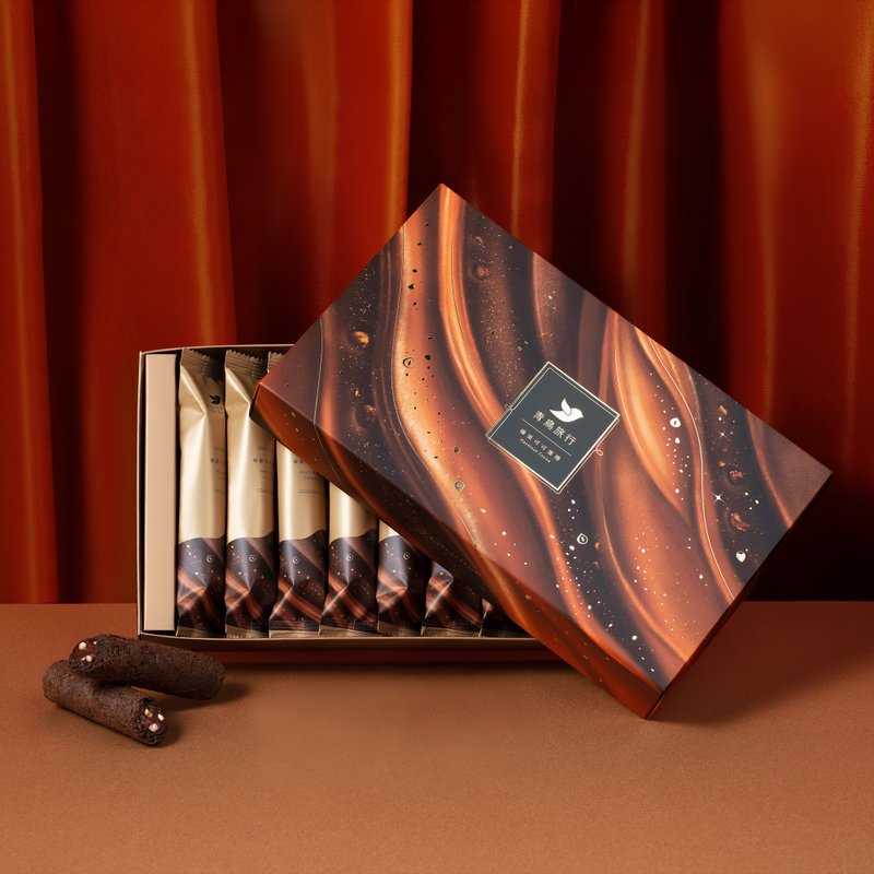 青鸟旅行 | 8 入旅行盒-榛果可可蛋卷 - 零食/点心 - 新鲜食材 绿色