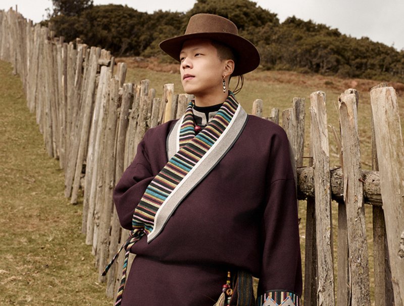 【远山】新中式复古藏风 康巴韵味藏袍 - 男装外套 - 其他材质 红色