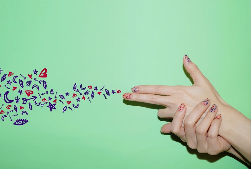 趣味涂鸦指甲贴 - 其他 - 其他材质 蓝色