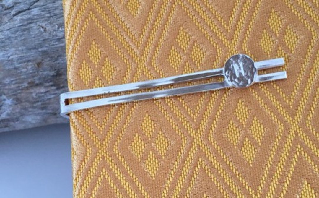 Initial engraving ◇ Silver tie pin ◇ Men's accessories - 其他 - 宝石 