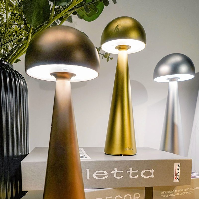 意大利UBIQUA Tiny 微柔蕈光轻奢风USB充电式台灯-多色可选 - 灯具/灯饰 - 其他金属 金色