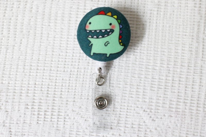 Play不累_圆圆伸缩卡套/识别证套(钢绳夹式_小恐龙01) - 证件套/卡套 - 其他材质 