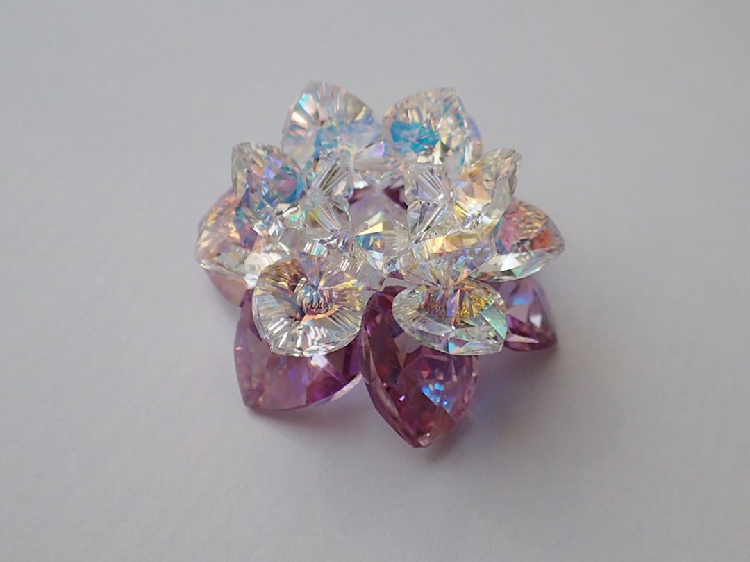 莲花 摆件 SWAROVSKI ELEMENTS(施华洛世奇元素) - 摆饰 - 玻璃 紫色