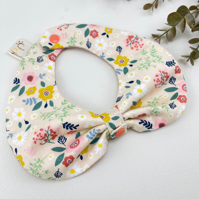 现货 - 蝴蝶奶嘴兜/粉嫩小花 - 围兜 / 口水巾 / 口水肩 - 围嘴/口水巾 - 棉．麻 