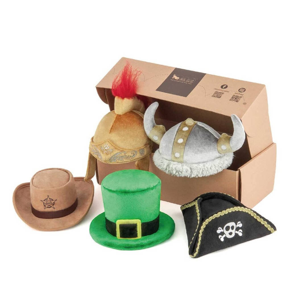 宠物玩具 狗狗帽子 派头小子礼盒 生日礼物 啾啾声 5件组 - 玩具 - 环保材料 