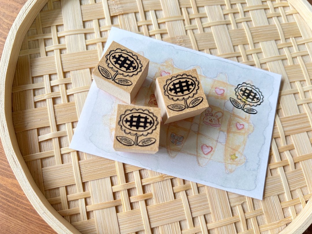 向日葵造型印章 - 印章/印台 - 木头 卡其色