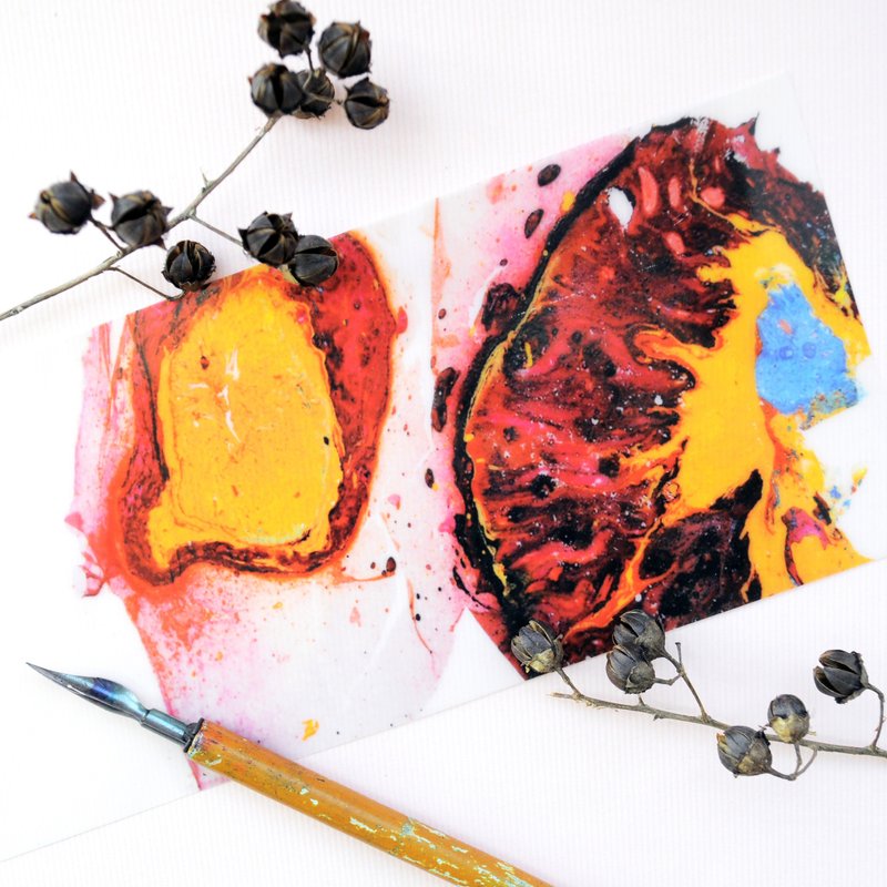 等待的种子红/明信片贴纸 - 贴纸 - 防水材质 红色