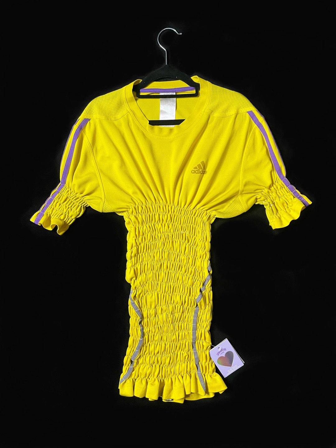 REGETHER 古着改制 adidas 长版版松紧足球球衣 08 - 女装 T 恤 - 聚酯纤维 黄色