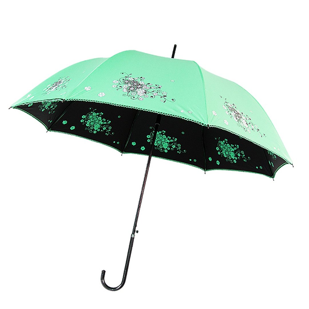 双龙HANA黑胶宫廷伞直立伞自动晴雨伞(蒂芬绿) - 雨伞/雨衣 - 防水材质 绿色