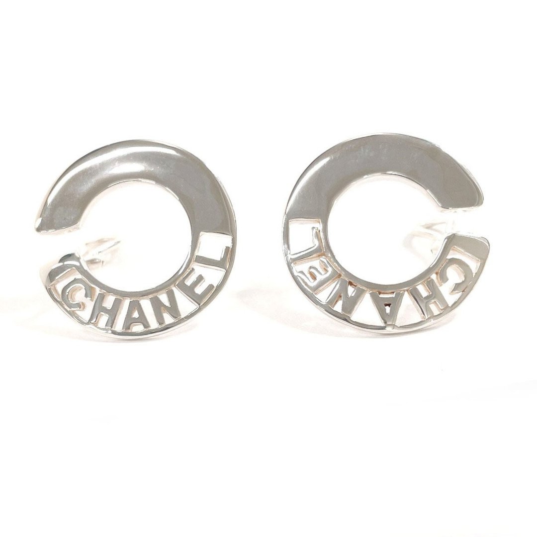 [日本直送，二手，类似新品] 香奈儿 CHANEL耳夹圆形标志 复古 925银配件 全新完成 稀有 - 耳环/耳夹 - 纯银 银色