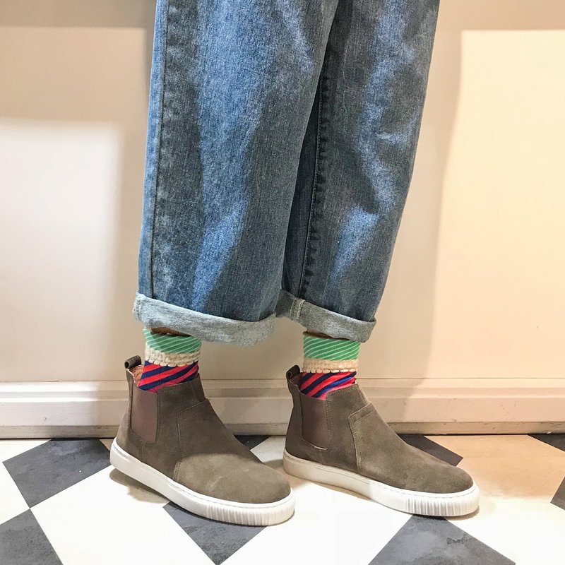 防水靴 3M机能型!真呼吸牛皮防水短靴  MIT-苔绿色 - 雨鞋/雨靴 - 真皮 绿色