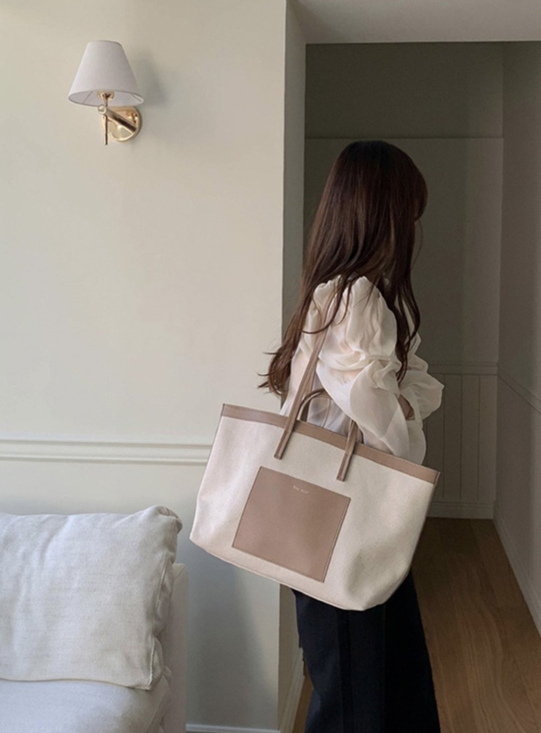 韩国 The Ally | Blair bag 블레어백 | 多功能实用包 | 不含内袋 - 侧背包/斜挎包 - 其他材质 咖啡色