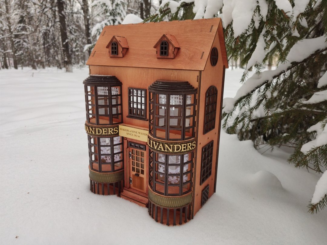 Ollivander's Wand Shop, Harry pottery gifts, Harry pottery wood house - 木工/竹艺/纸艺 - 羊毛 