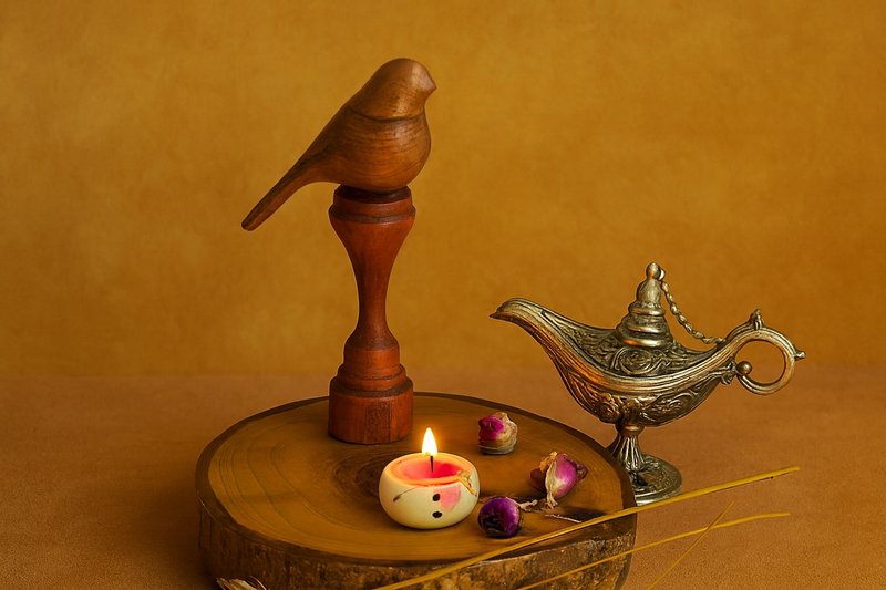 手工雕刻的雀。装饰性的 - 其他 - 木头 