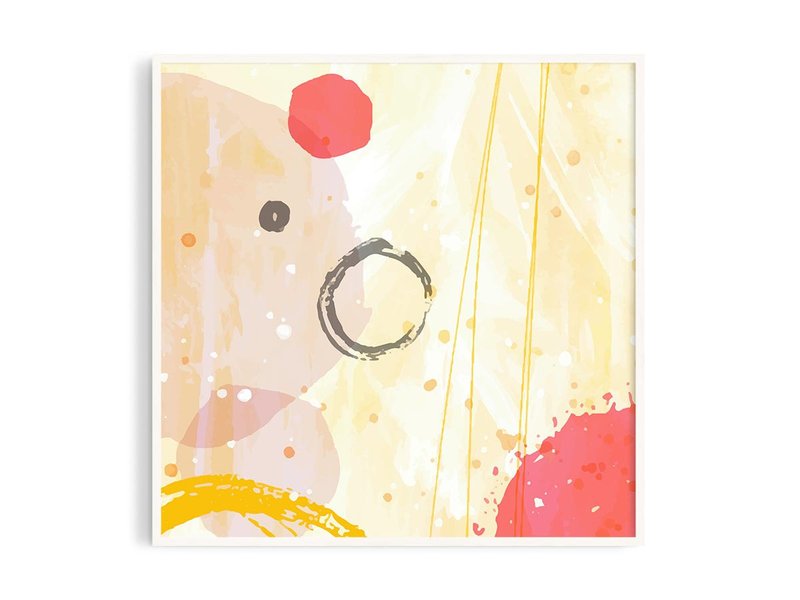 色彩图7_1丨插画/挂画/海报/台湾制原木画框/A4/尺寸可定制 - 海报/装饰画/版画 - 纸 黄色