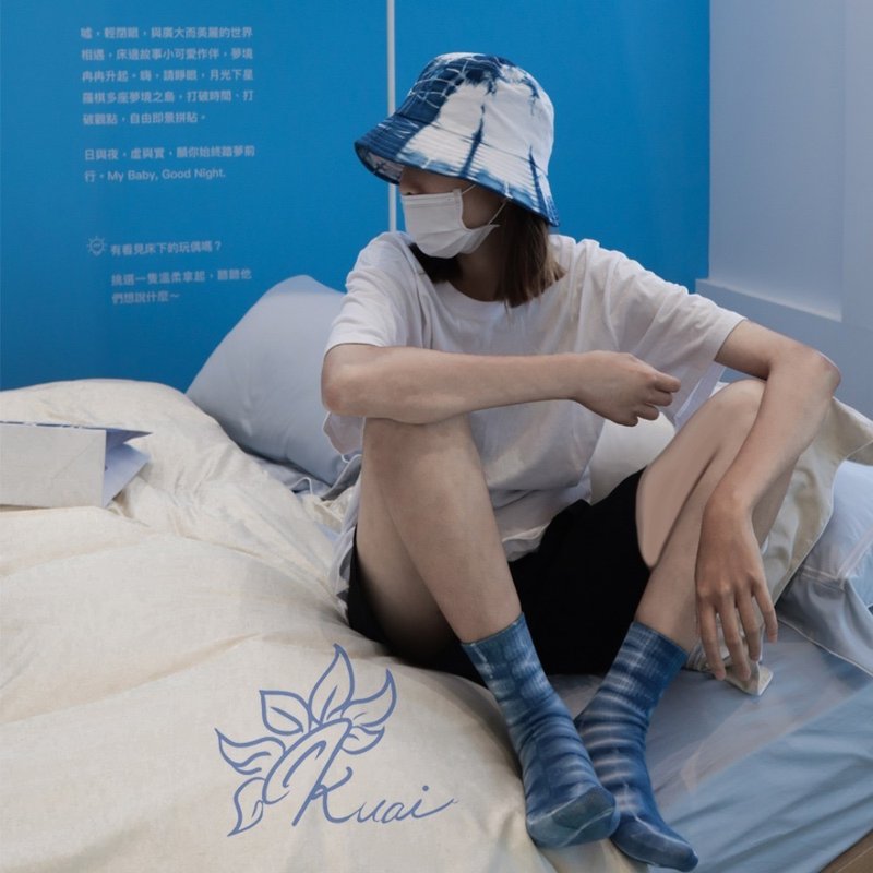蓝染潮帽出货两顶可任选 - 帽子 - 其他材质 蓝色