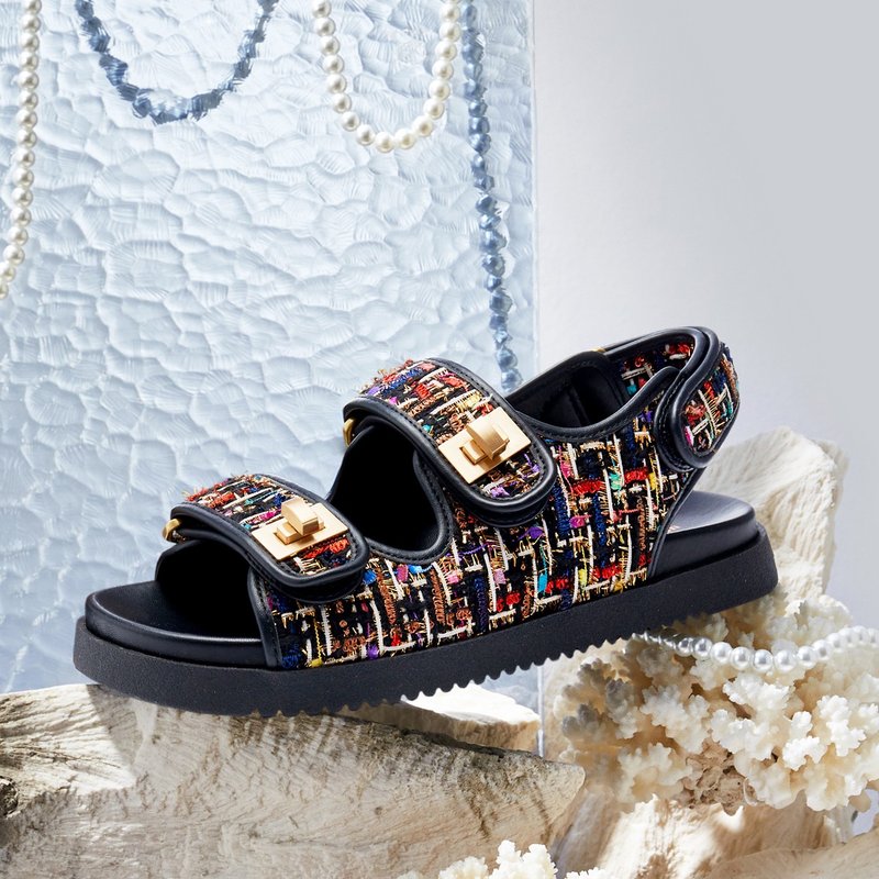 | HOA | 小圆头镂空混纱织布凉鞋 | 红色 | 5704 | - 男女凉鞋 - 其他人造纤维 多色