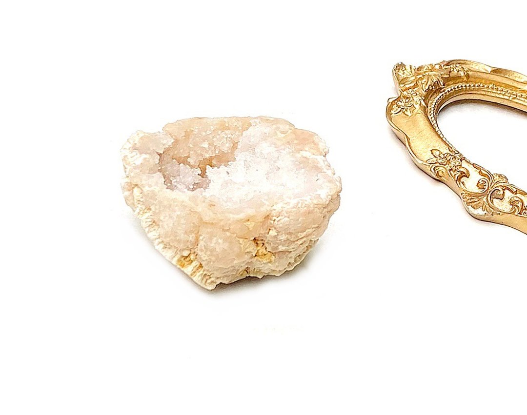 天然原矿玛瑙白晶簇 白水晶 居家 办公室 疗愈 摆件 - 其他 - 水晶 黄色