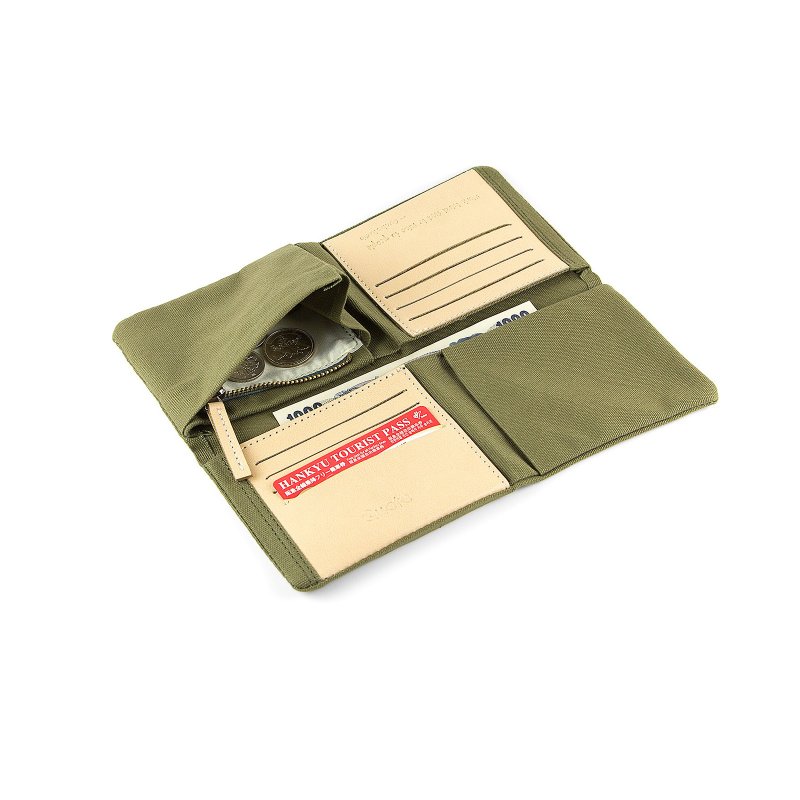 || 田字方块布夹 || 军绿 - 皮夹/钱包 - 棉．麻 绿色