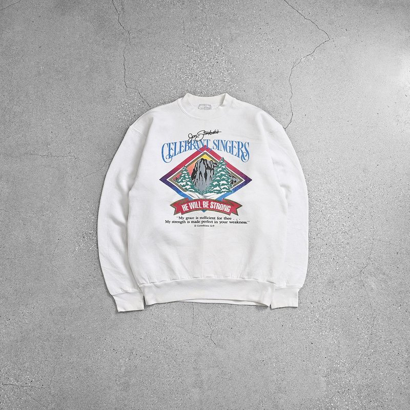 Vintage 大学Tee / 大学踢、古着大学T、大学t、卫衣、古着上衣 - 男装上衣/T 恤 - 棉．麻 白色