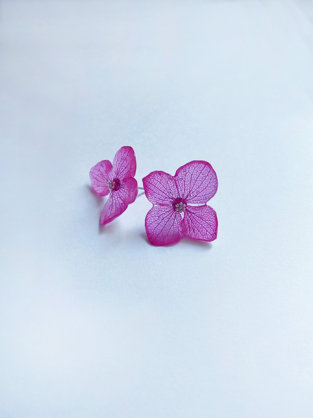 真花耳环-Fushia July Earrings - 耳环/耳夹 - 植物．花 粉红色