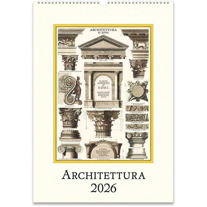 *Cavallini & Co.  2026 年历/挂历_ARCHITETTURA - 年历/台历 - 纸 多色