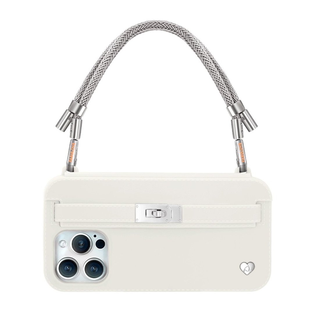 香港设计手机包-Lumi【Silver Strap + Off White Pursecase】 - 手机壳/手机套 - 环保材料 白色