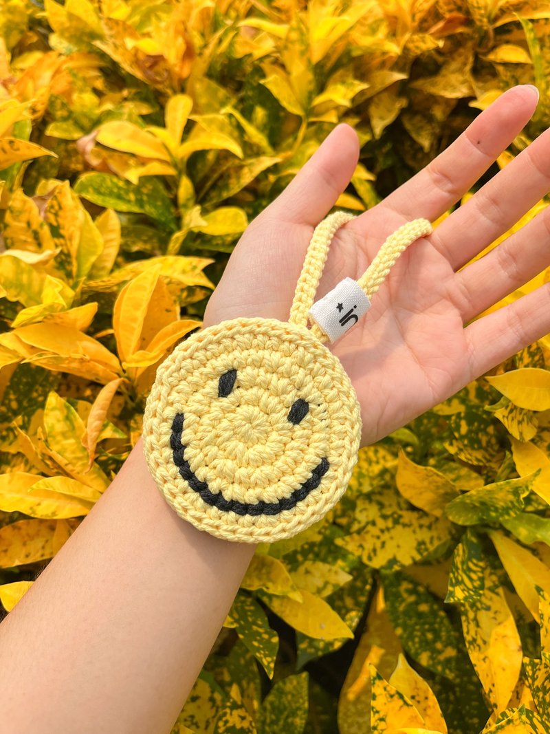 微笑阳光,钥匙圈,流苏,包包配件 - 钥匙链/钥匙包 - 其他材质 黄色