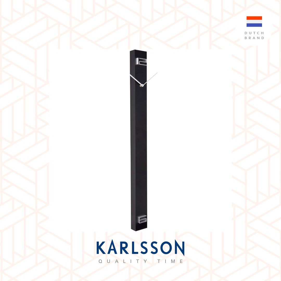 荷兰Karlsson Wall clock L90cm Discreet Long black - 时钟/闹钟 - 木头 黑色